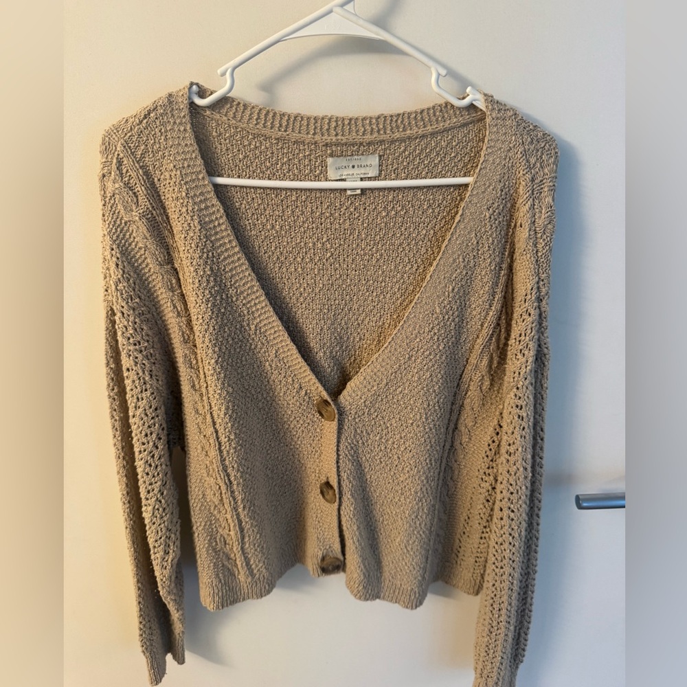 Lucky Brand Beige Women's Cardigan
